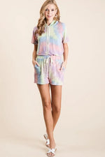 BiBi Tie Dye French Terry Hoodie Top and Bottom Set