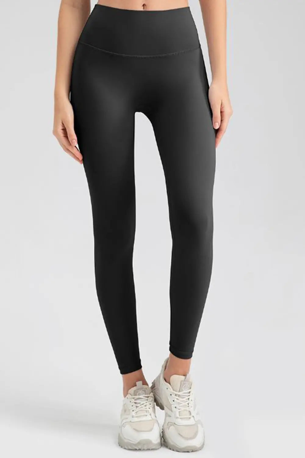 Wide Waistband Sport Leggings - Ladyez