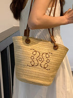 Straw Bucket Shoulder Bag