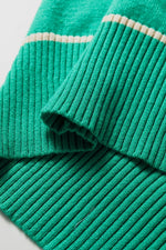 Contrast Detail Drop Shoulder Baggy Sweater