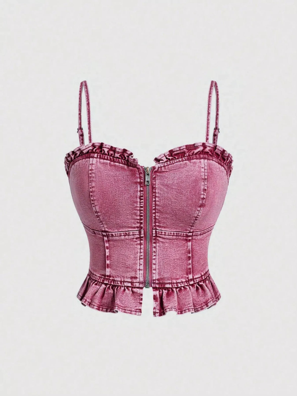 Sweetheart Neck Denim Cami