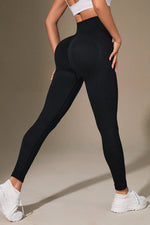 Wide Waistband Sports Leggings - Ladyez