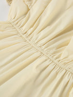 Button Front Bubble Hem Dress