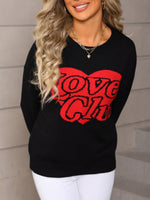Valentine's Day Love Club Heart Graphic Sweater