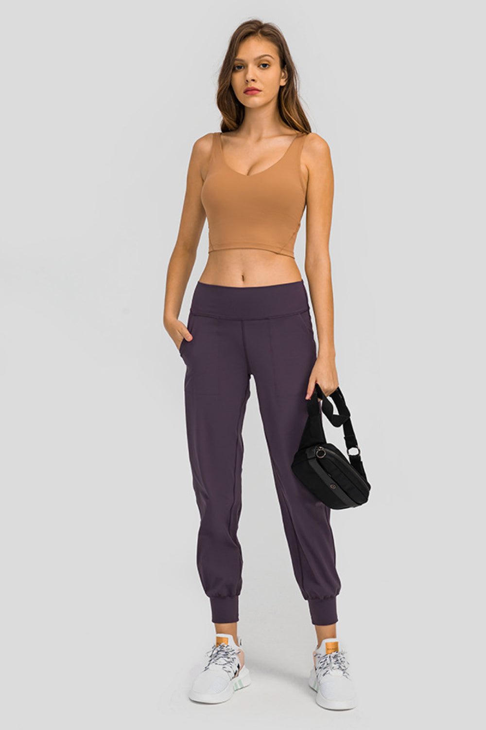 Millennia Wide Waistband Slant Pocket Pants - Ladyez