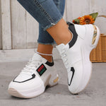 Round Toe Lace Up Sneakers