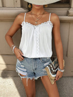 Lace Trim Cami Top - Ladyez