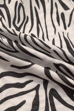 Multicolour Western Print Zebra Pattern Elastic Waist Pocket Pants