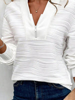 Textured Quarter Zip Sweatshirt