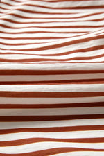 Stripe Babydoll Long Sleeve Blouse