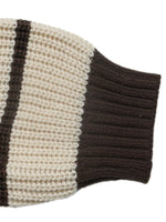 Striped Knit Polo Sweater