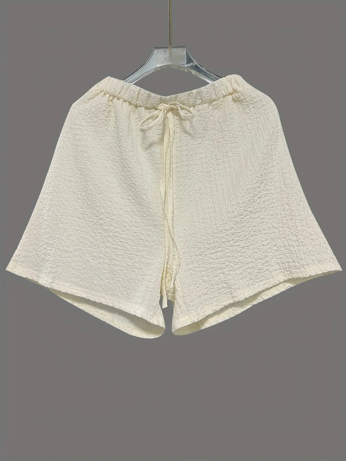 Tie Front Long Sleeve Top and Shorts Set