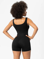 Scoop Neck Wide Strap Shaping Romper - Ladyez