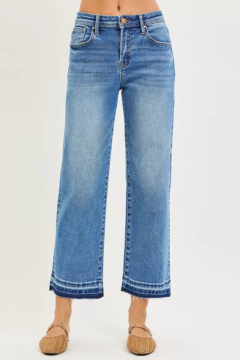 RISEN Full Size Slouchy CroppedBoyfriend Jeans Plus Size