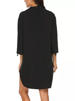 Full Size Side Slit Collared Neck Oversized Shirt Plus Size