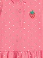 Children's Button Detail Short Sleeve Dress