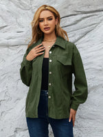 Casual Corduroy Button-Down Jacket