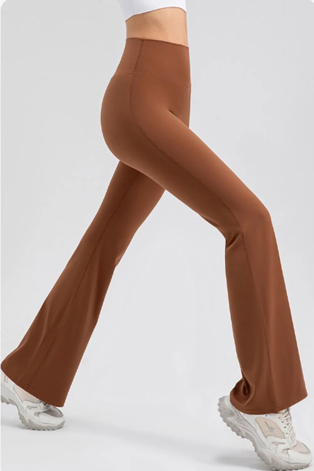 High Waist Straight Active Pants - Ladyez