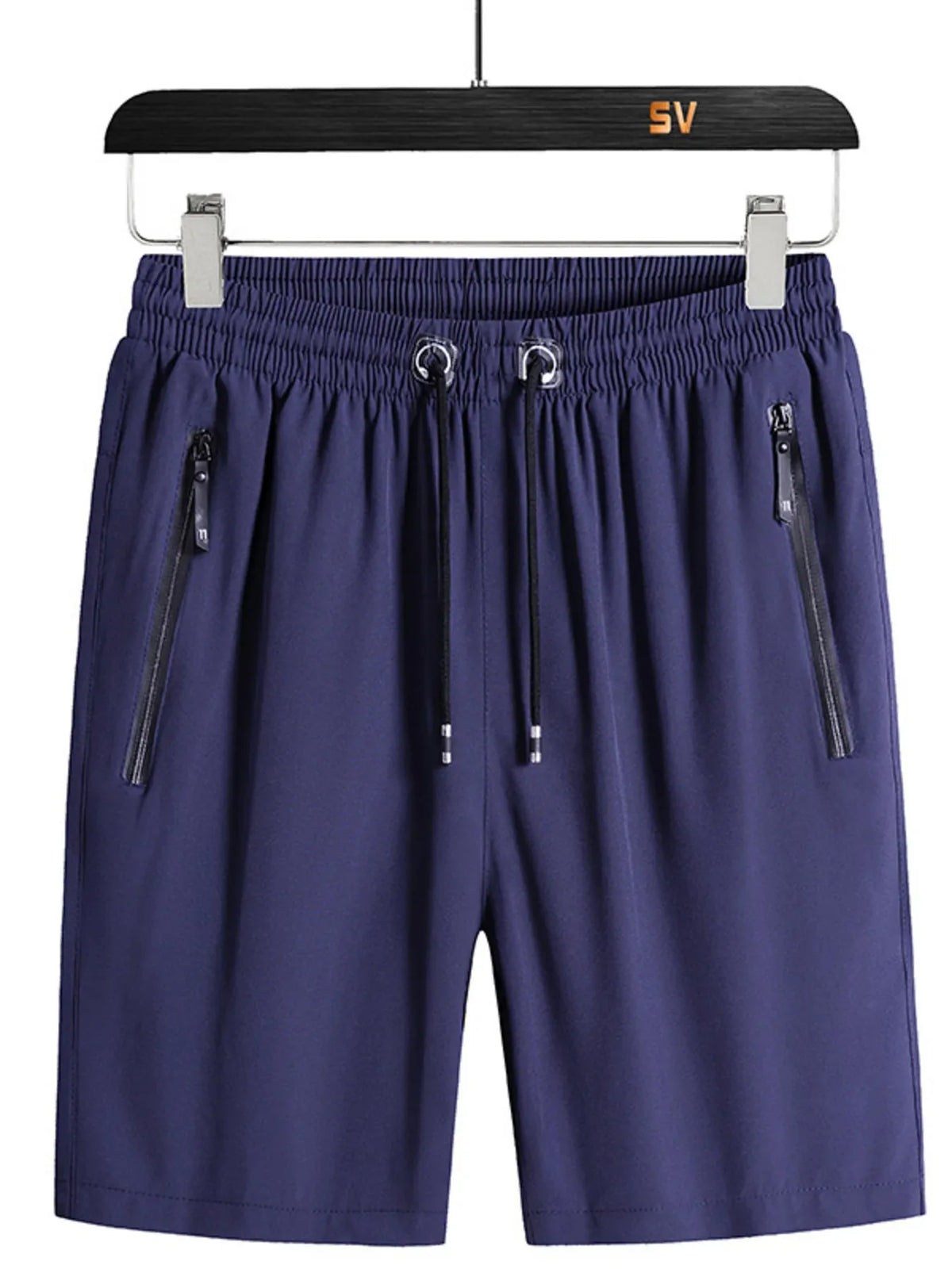Men's Plus Size Casual Zipper Pocket Shorts