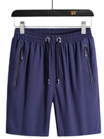 Men's Plus Size Casual Zipper Pocket Shorts