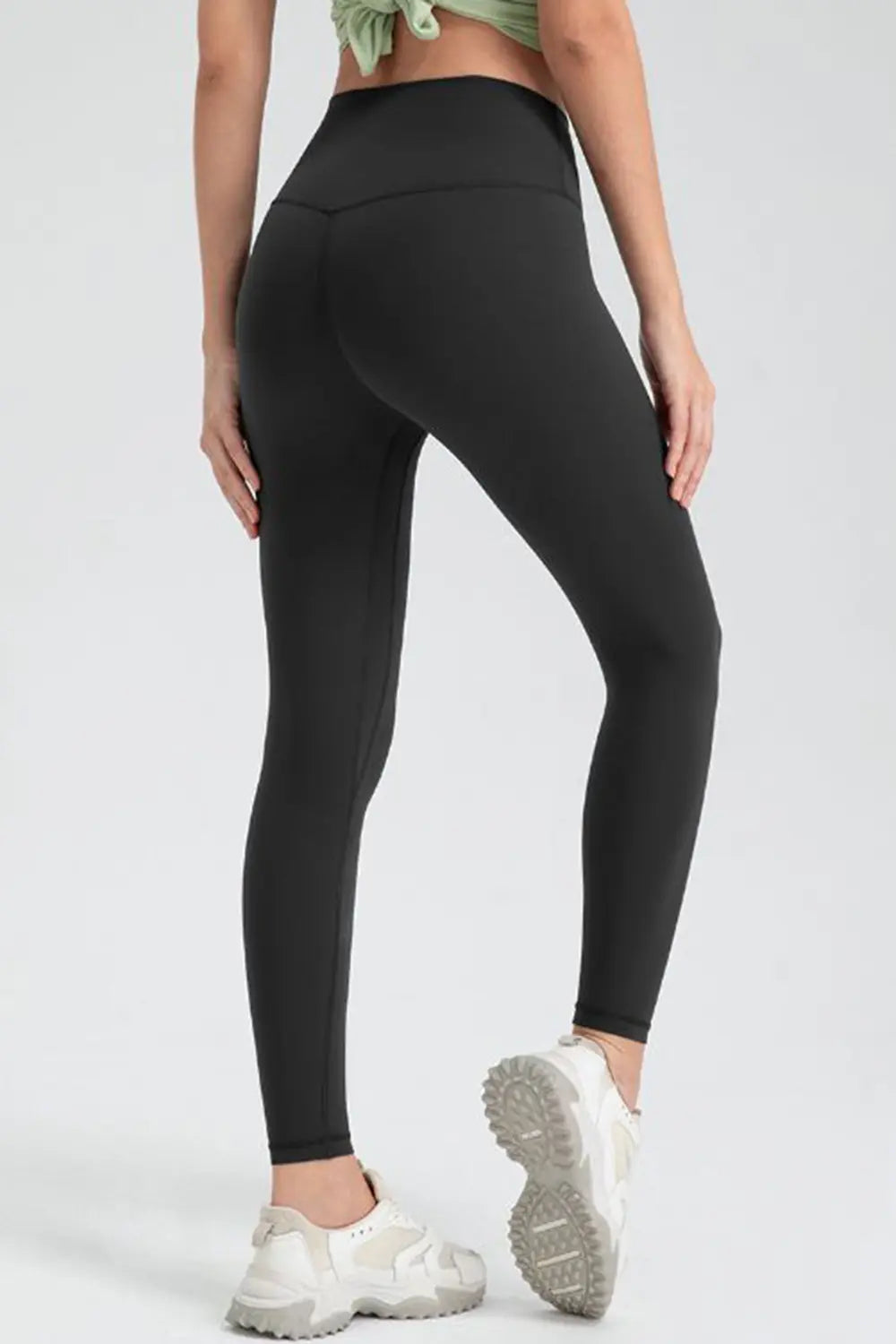 Wide Waistband Slim Fit Active Leggings - Ladyez