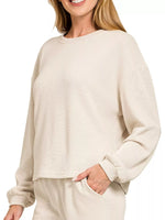 Zenana French Rib Pullover and Pants Set