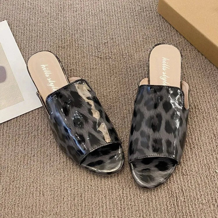 Leopard Open Toe Sandals