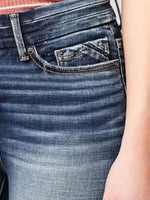 High-Rise Flare Gradient Wash Jeans - Ladyez