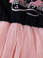 Children's Frill Cardigan and Rainbow Print Tulle Dress Set
