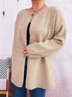 One Button Front Drop Shoulder Cardigan