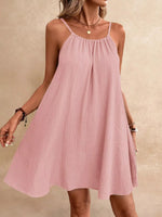 Casual Loose Spaghetti Strap Mini Dress
