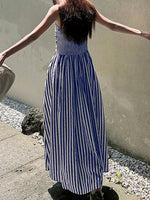 Striped Sleeveless Maxi Dress