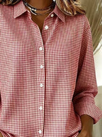 Full Size Plaid Button Up Long Sleeve Shirt Plus Size