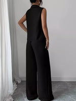 Sleeveless Top and Wide Leg Pants Set