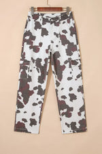 Cow Spots Printed Multi Pocketed Jeans