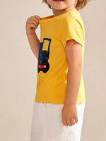 Children's Train Graphic Short Sleeve T-Shirt