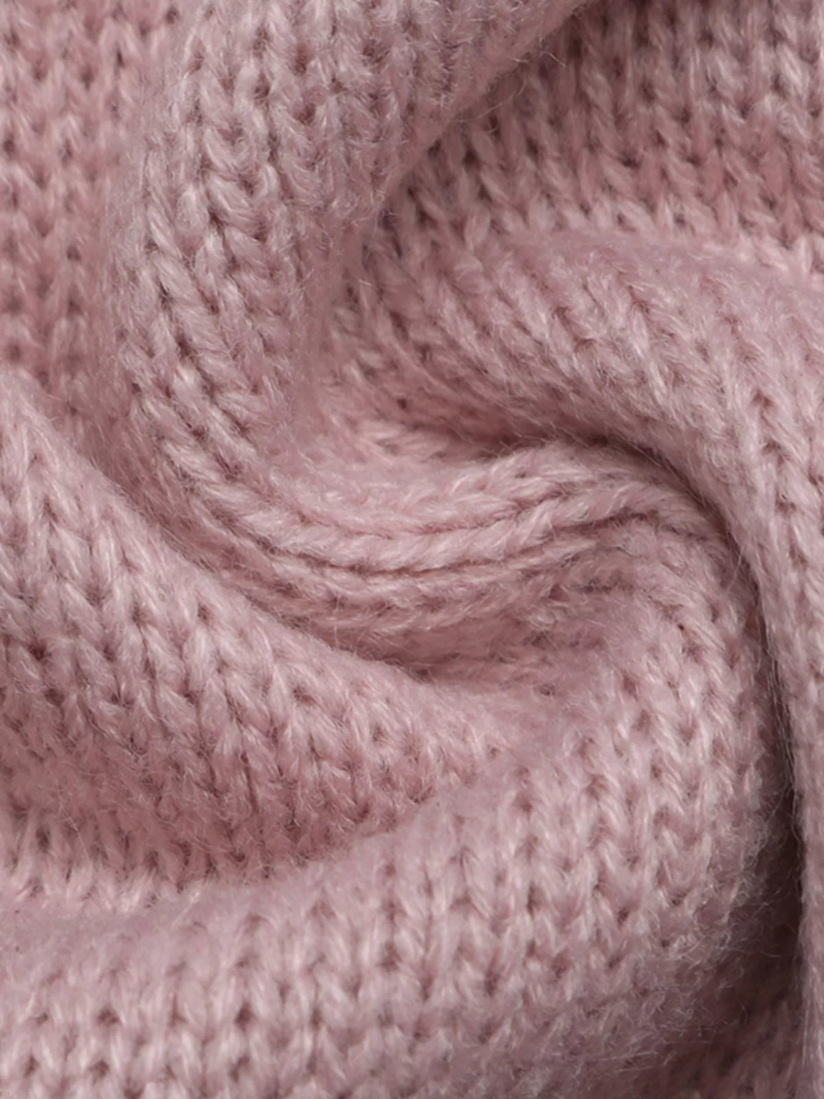 V-Neck Openwork Long Sleeve Sweater
