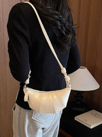 PU Leather Crescent Crossbody Bag
