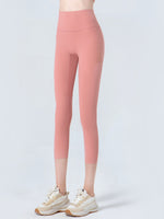 Wide Waistband Cropped Sports Leggings - Ladyez