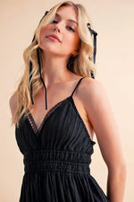Aemi+Co Lace Detail Mini Cami Dress
