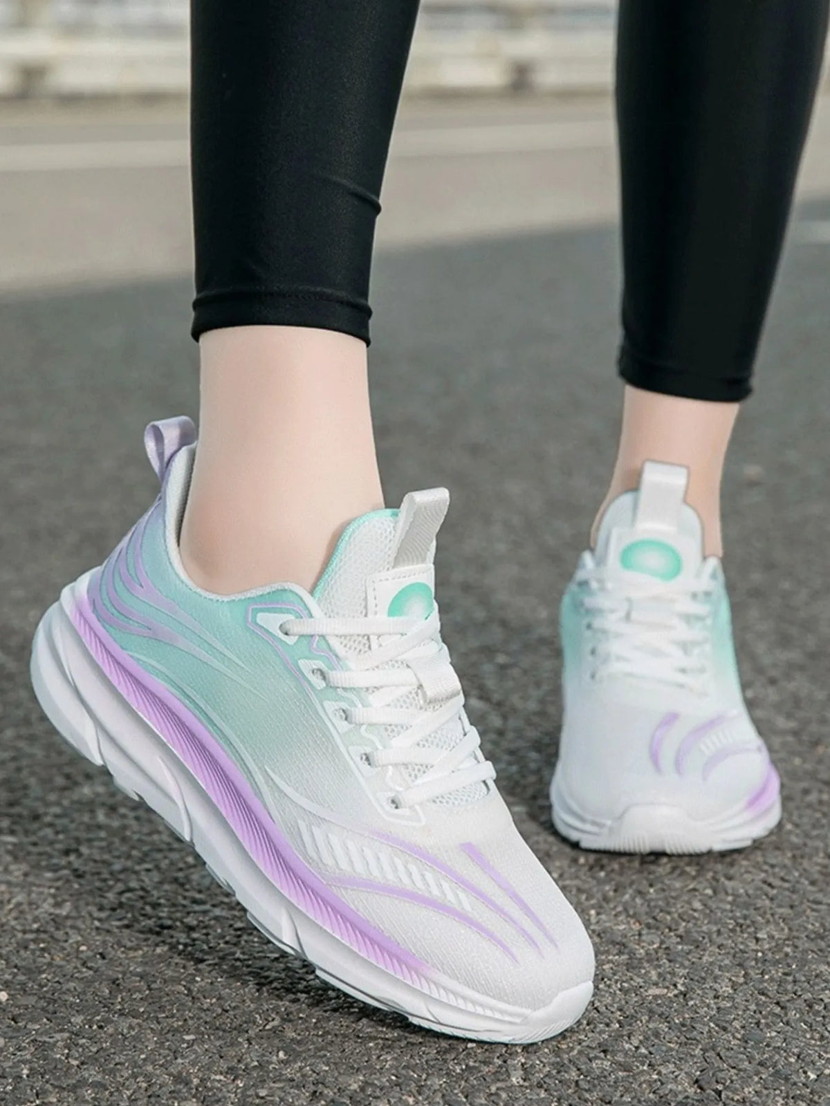 Gradient Colorful Breathable Athletic - Ladyez