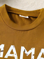 Children's Mama' Boy Graphic Casual Tee and Shorts Set