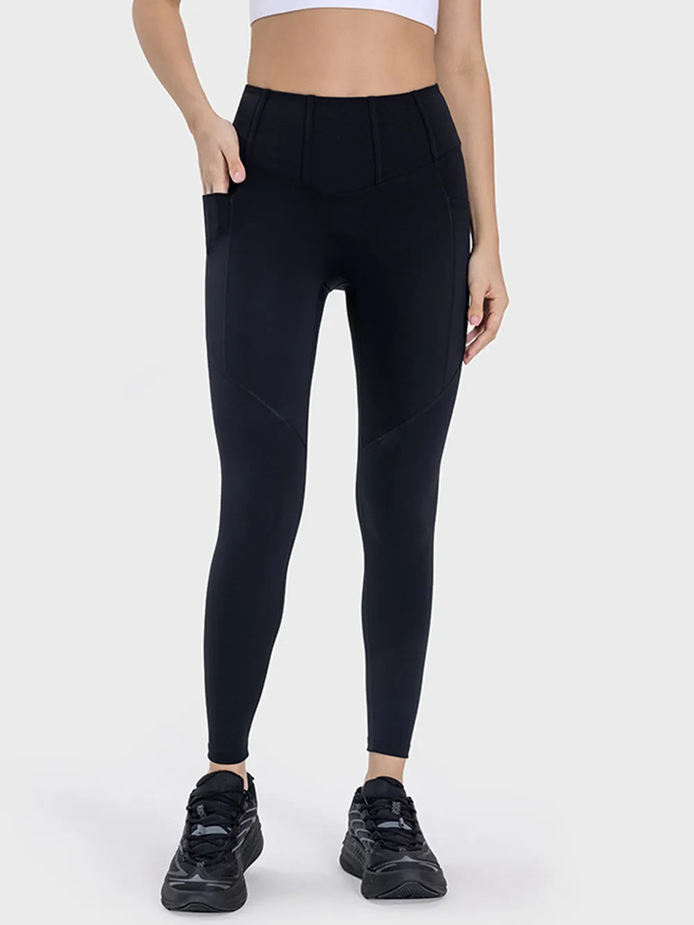 Millennia Pocketed High Waist Active Leggings - Ladyez
