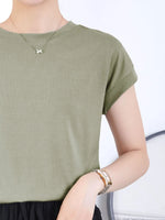 Plus Size Round Neck Short Sleeve T-Shirt