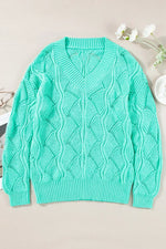Elegant Texture V-Neck Knit Top