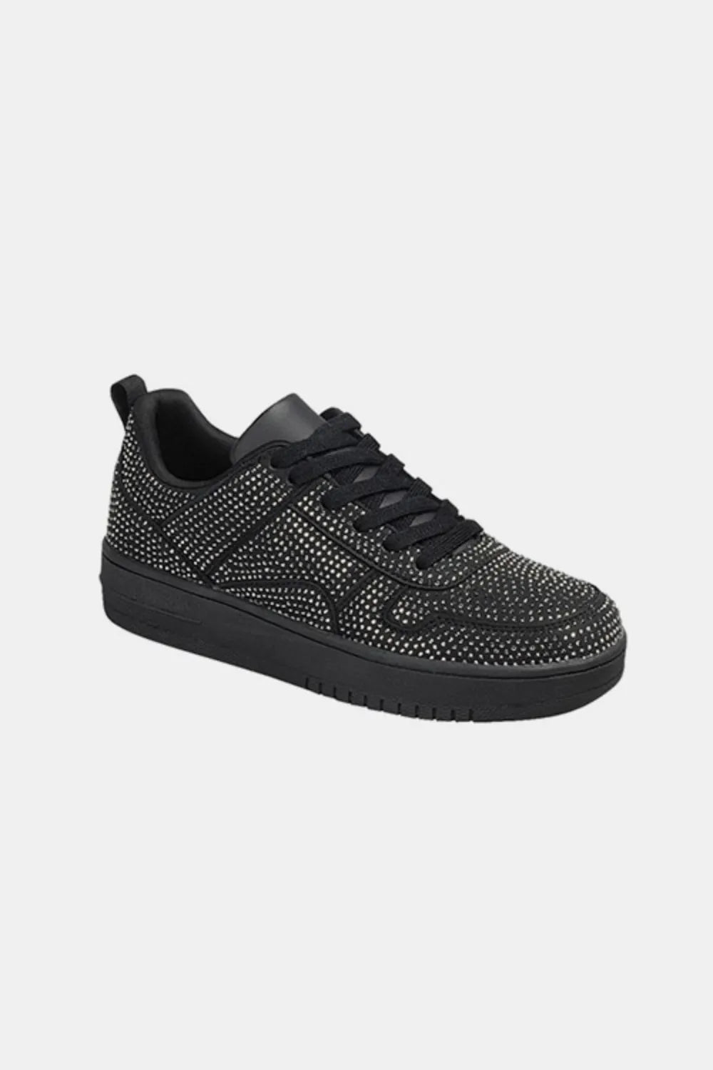 Forever Link Rhinestone Platform Flat Sneakers - Ladyez