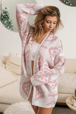 BiBi Aztec Pattern Open Front Cardigan