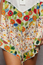 POL Round Neck Ribbed Tank with Woven Print Patch