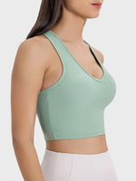 Millennia Scoop Neck Wide Strap Active Tank - Ladyez
