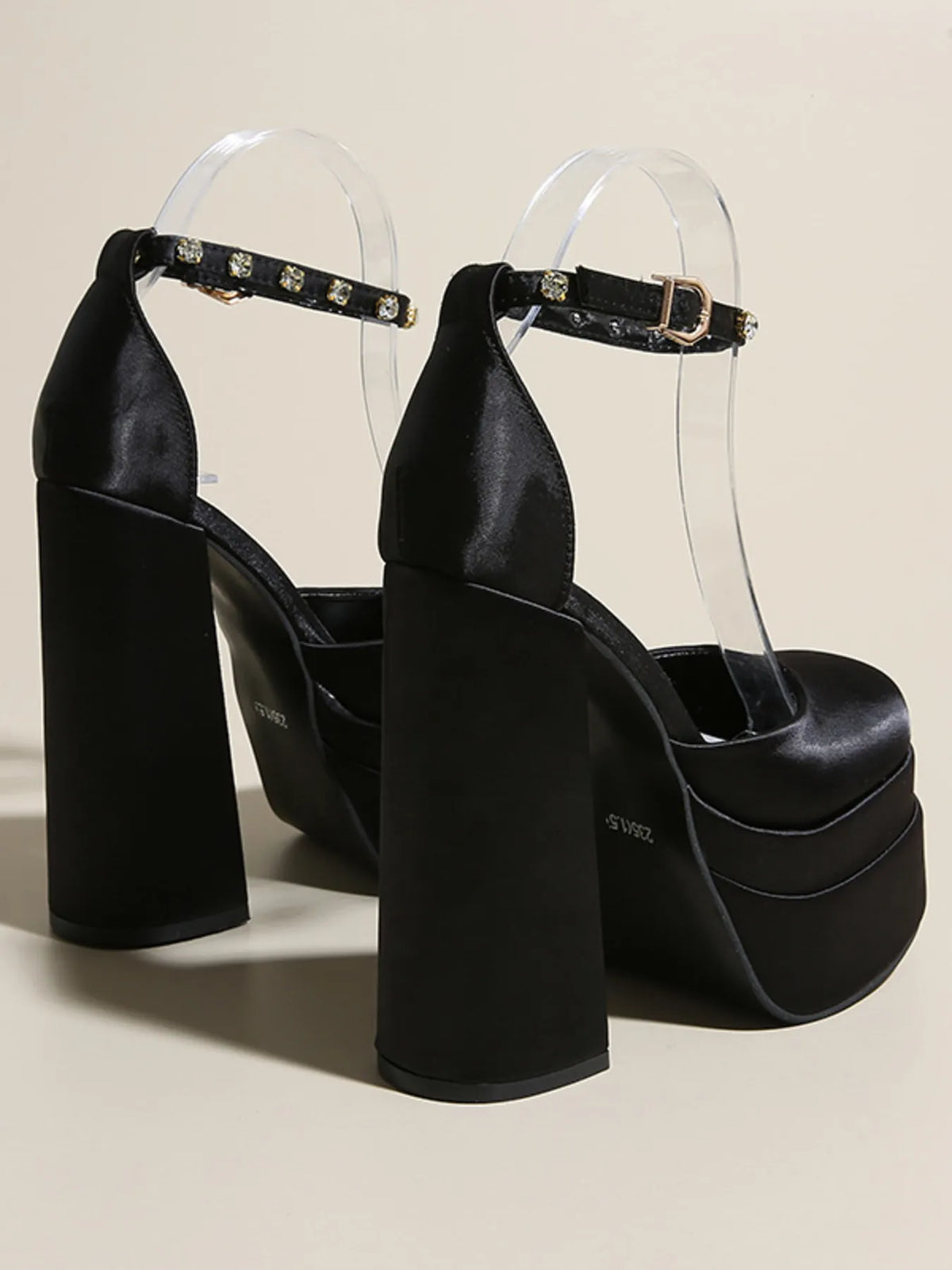 Platform High Heel Ankle Strap Pumps - Ladyez